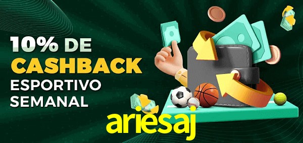 10% de bônus de cashback na ariesaj